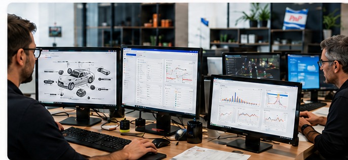 PnP team working with automotive data and business analytics
